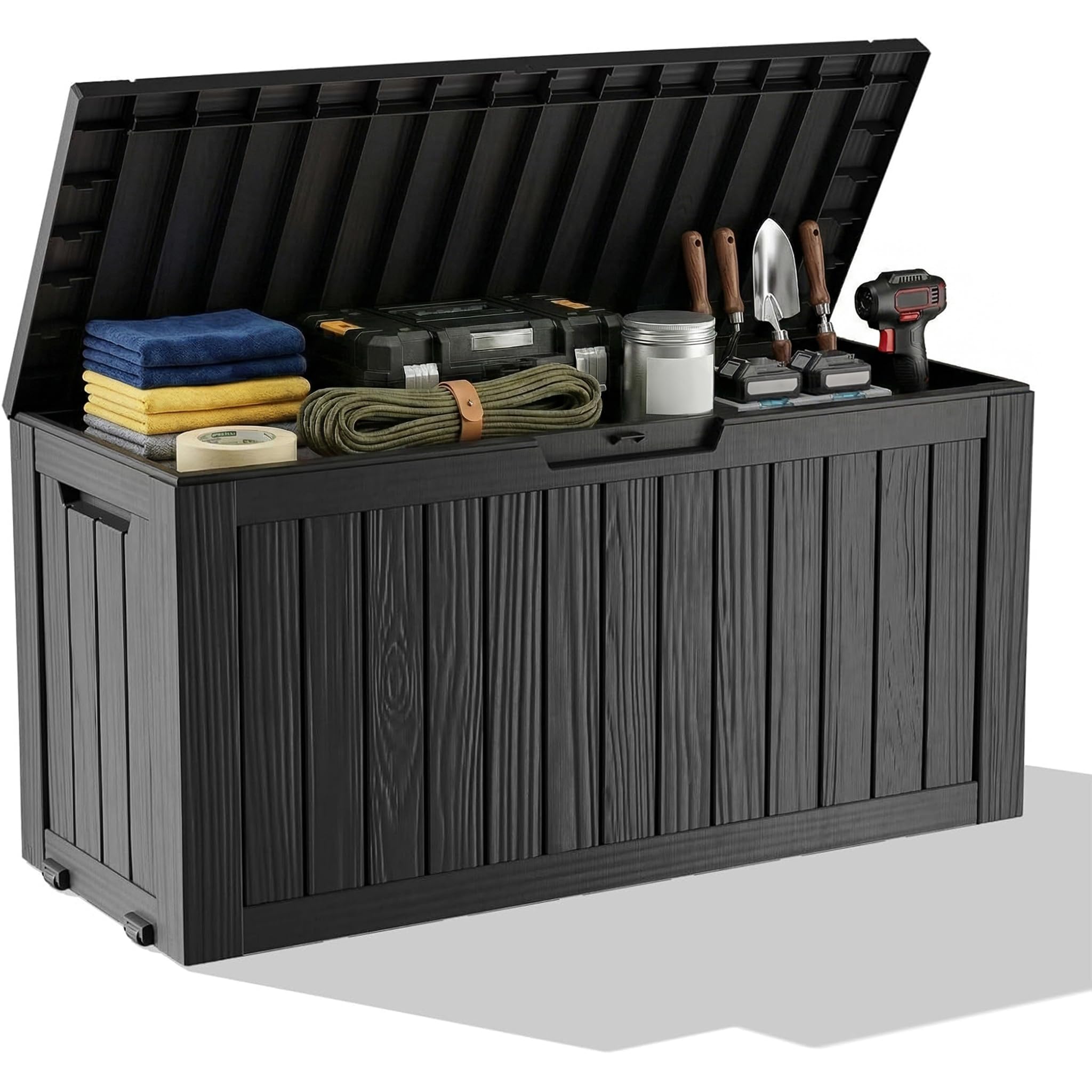 Outdoor Furniture Wood - Outdoor Waterproof Resin Storage Deck Box