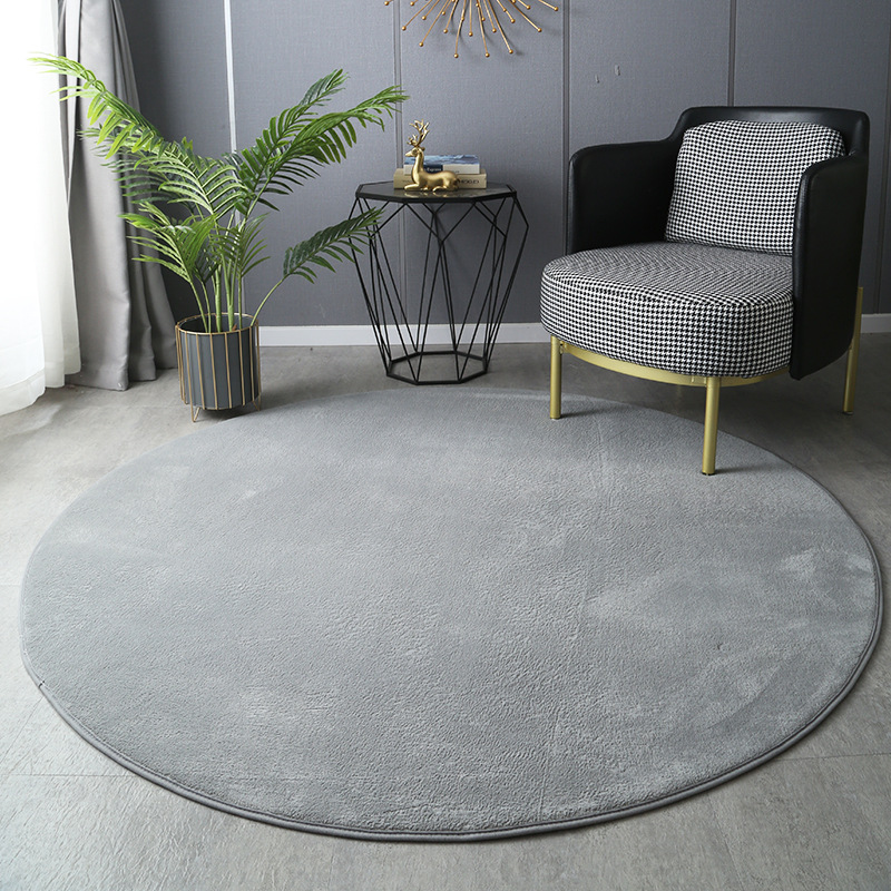 Outdoor Daybed Furniture - Round Thickened Coral Velvet Carpet Soft