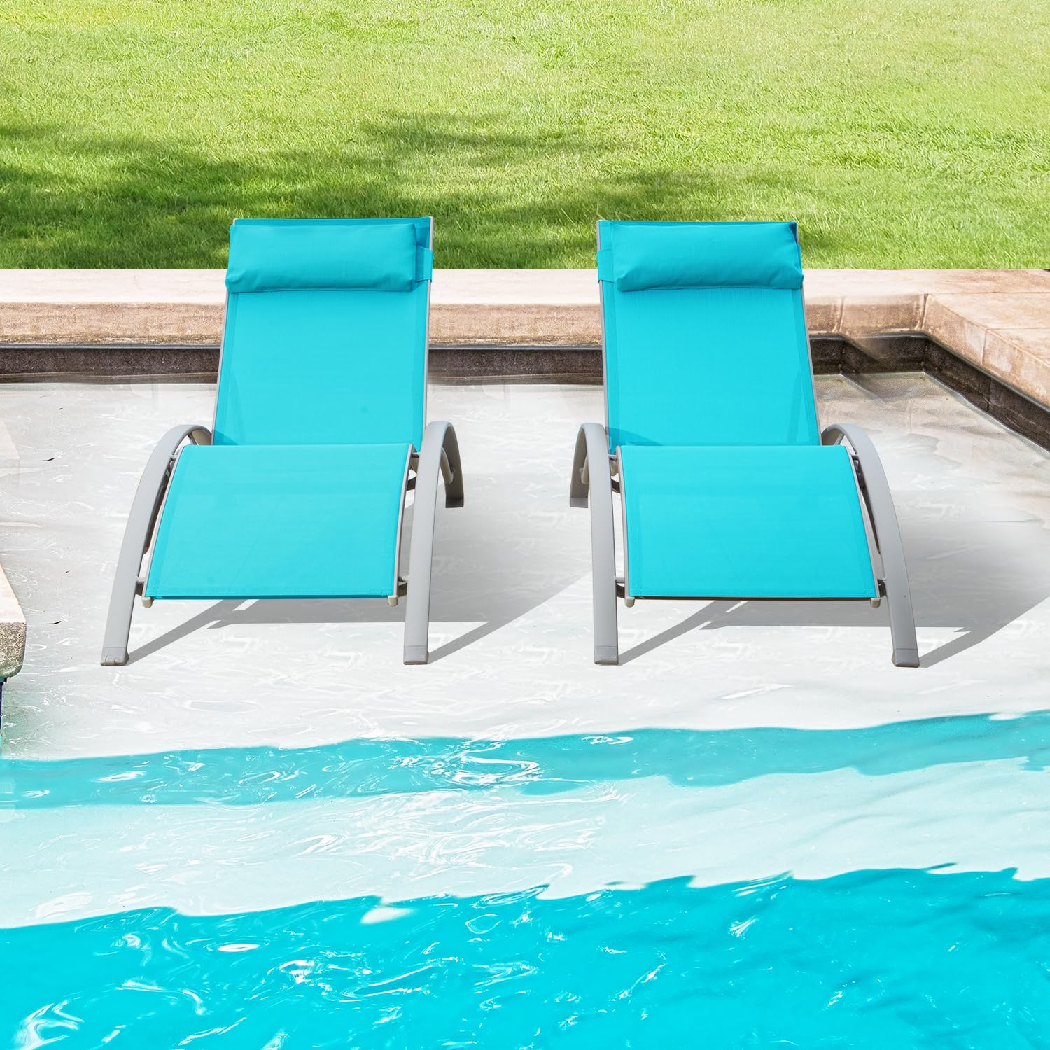 Aluminum Outdoor Sun Loungers  - Deck Chair Lounger ulasan dan harga