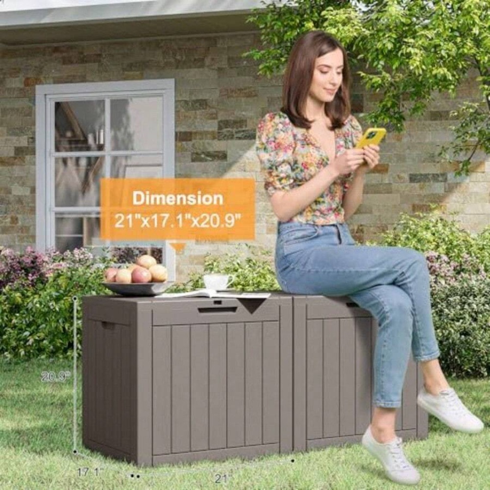 35 Gallon Outdoor Storage Box, - Outdoor Furniture For Pool ulasan dan harga