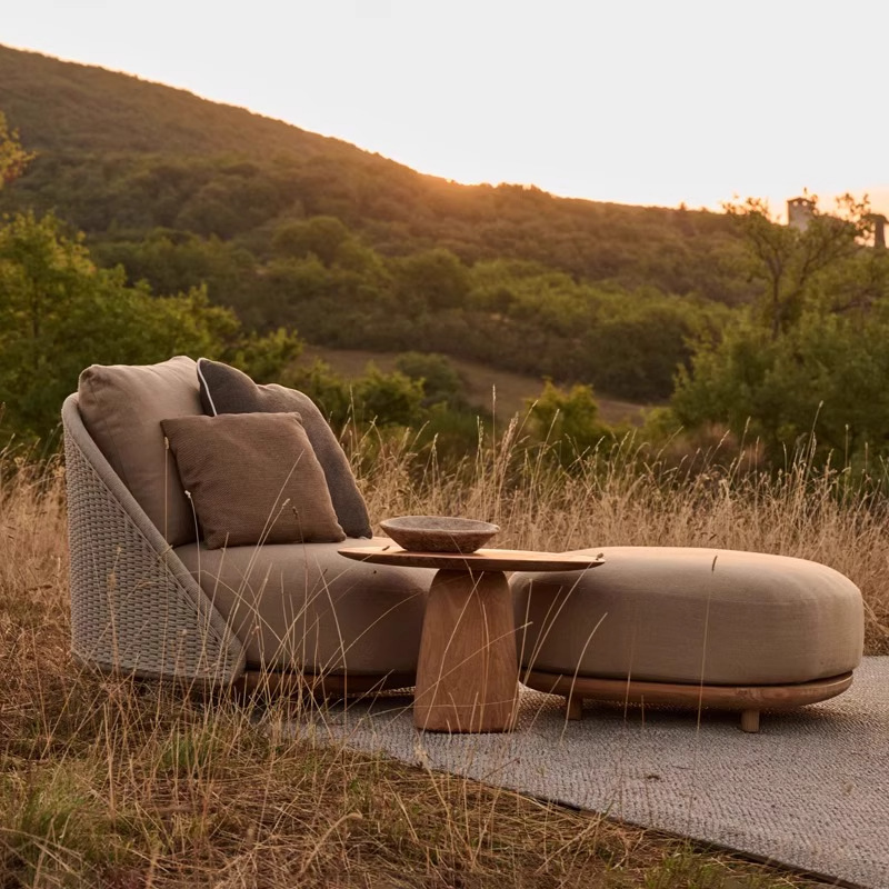 Nordic outdoor teak sofa villa - Outdoor Furniture Hotel ulasan dan harga