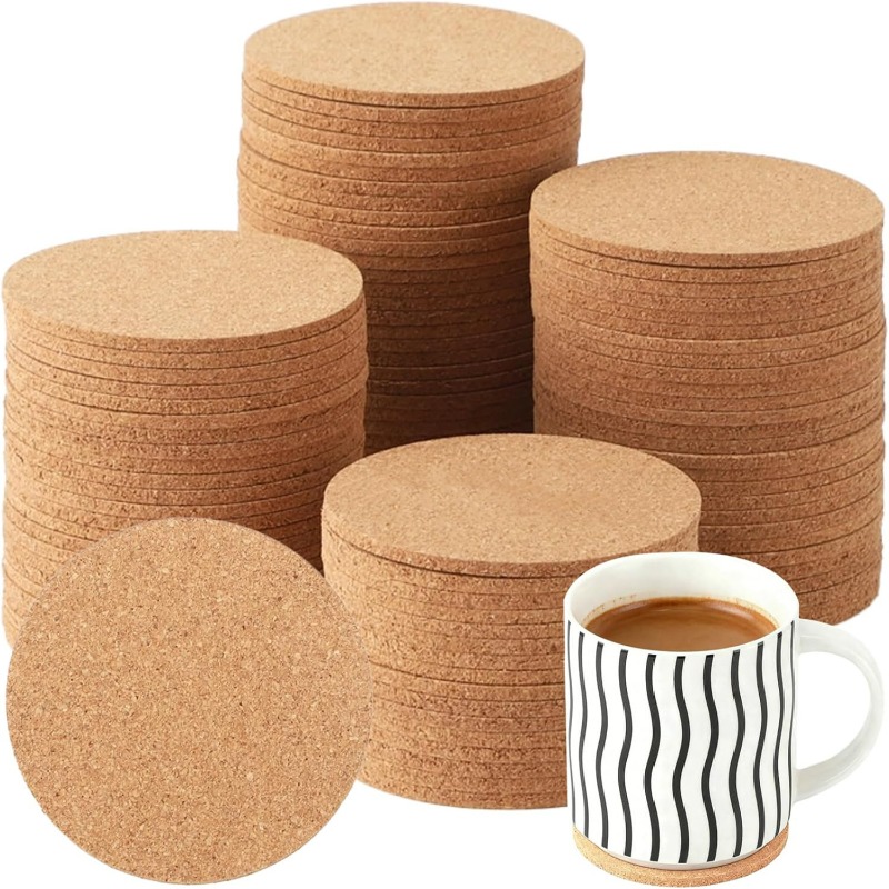 Natural Wooden Round Cork Coas - Outdoor Furniture Wood ulasan dan harga