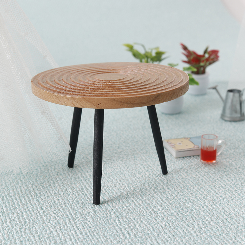 1:12 Dollhouse Miniature Round - Outdoor Furniture Wood ulasan dan harga
