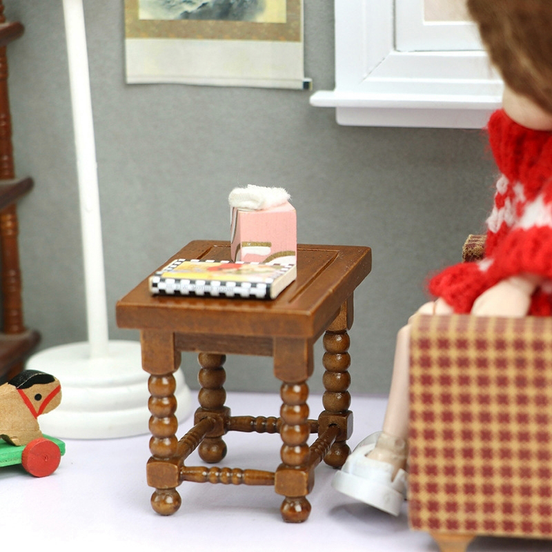 1:12 Dollhouse Miniature Round - Outdoor Furniture Wood ulasan dan harga