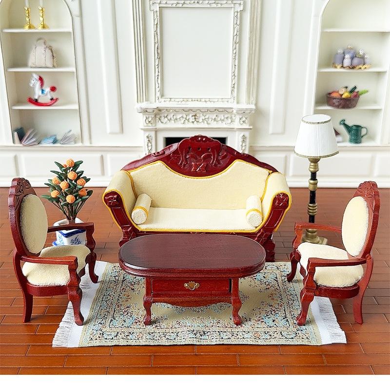 1:12 Dollhouse Miniature Round - Outdoor Furniture Wood ulasan dan harga