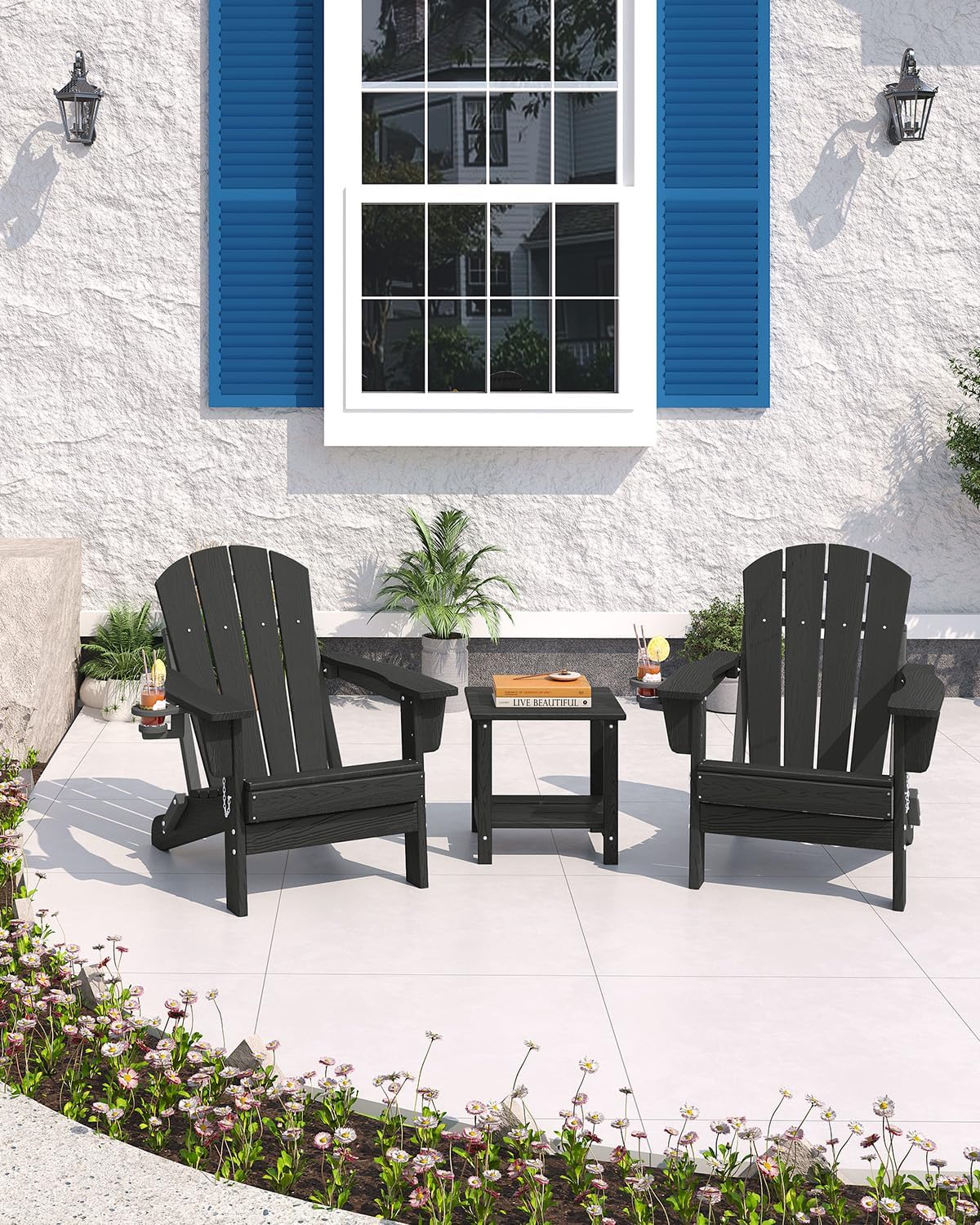 Folding Adirondack Chair HDPE  - Deck Chair Lounger ulasan dan harga