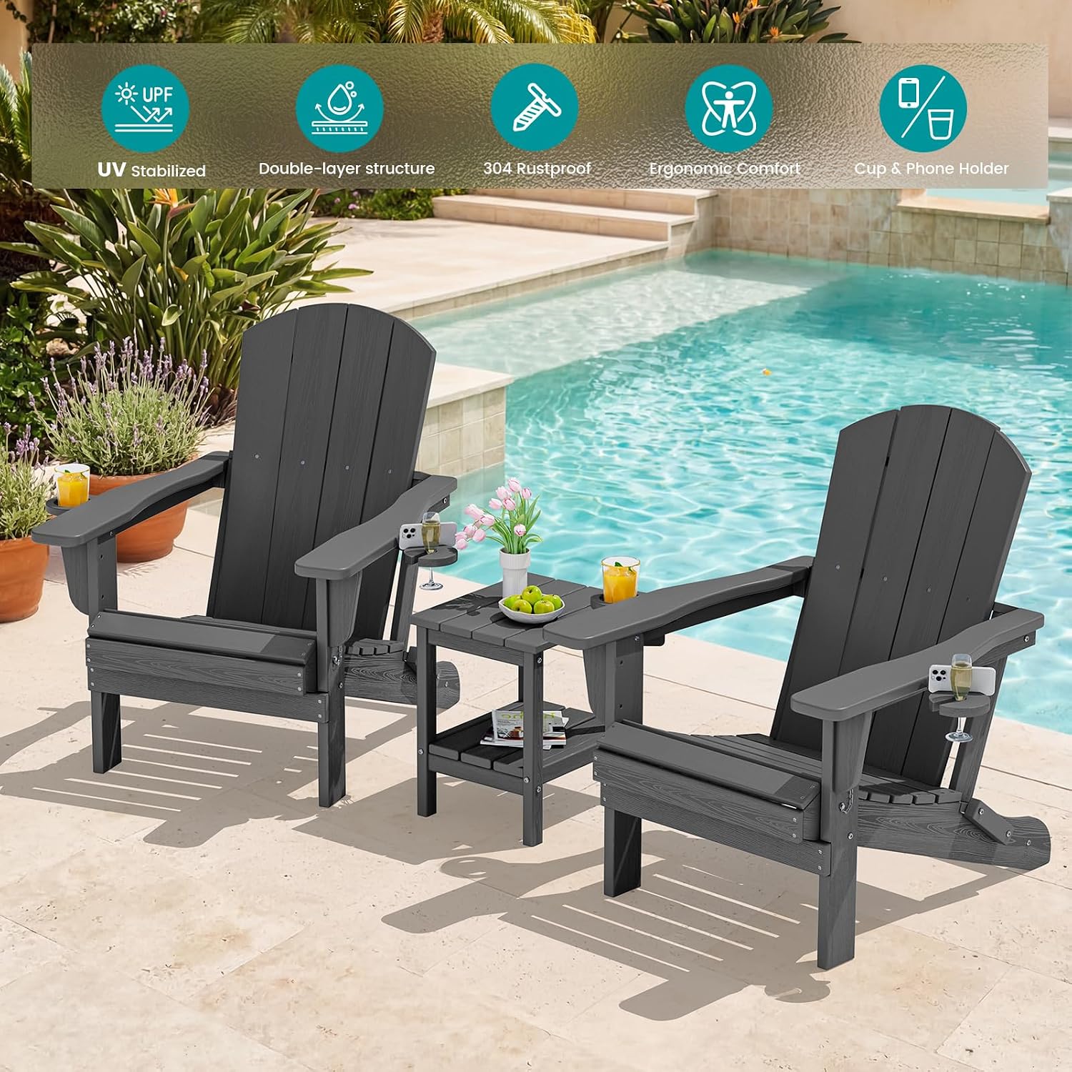 Outdoor Folding Chairs Set Of  - Deck Chair Lounger ulasan dan harga