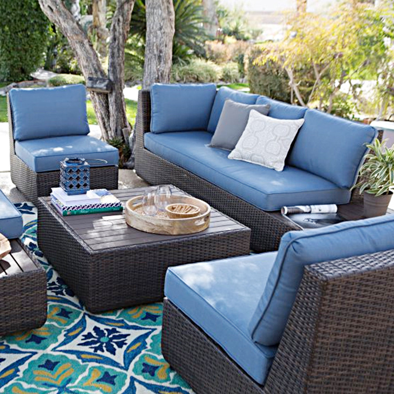 Outdoor Sofa Courtyard Rattan  - Outdoor Furniture Hotel ulasan dan harga