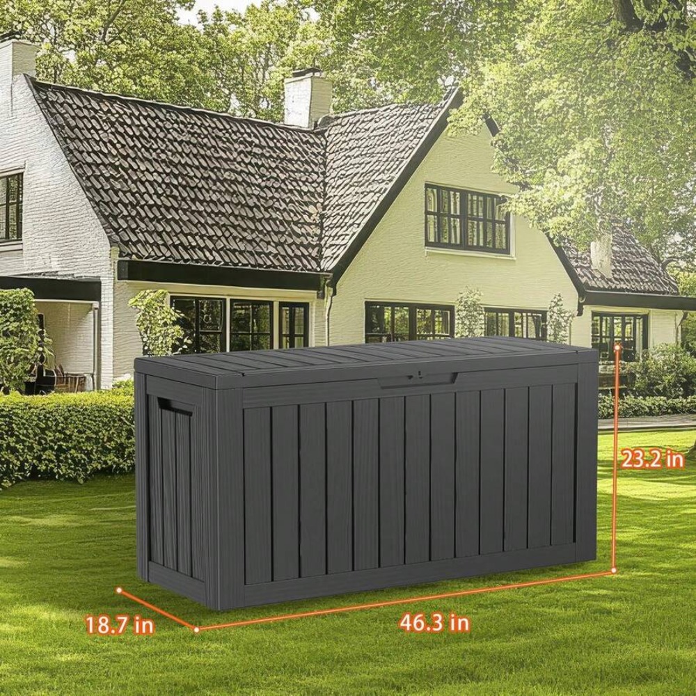 90 Gallon Lockable Resin Deck  - Outdoor Furniture For Pool ulasan dan harga