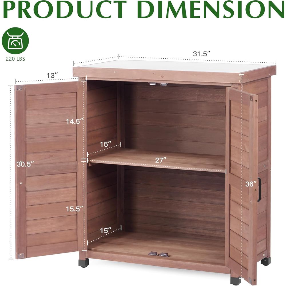 Outdoor Storage Cabinet & Pott - Outdoor Furniture Wood ulasan dan harga