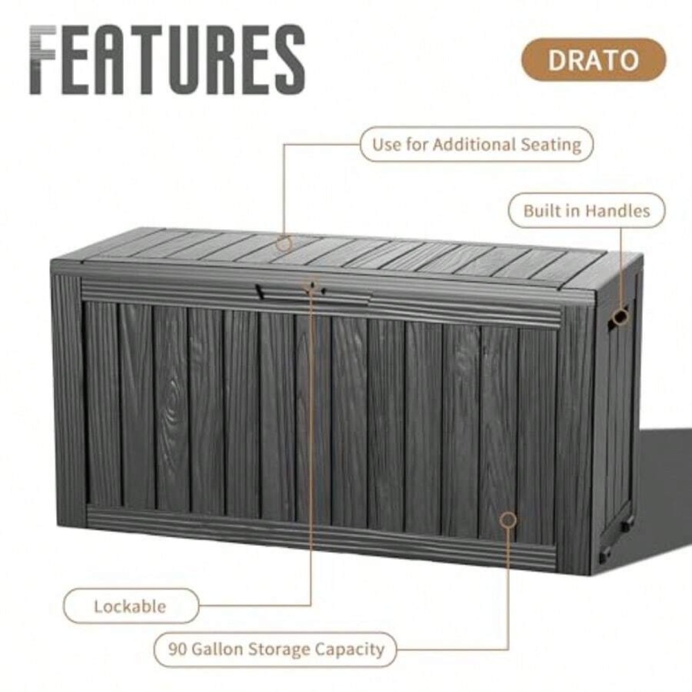 90 Gallon Outdoor Deck Box Wat - Outdoor Furniture For Pool ulasan dan harga