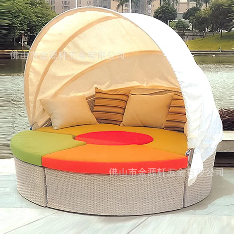 Round Rattan Outdoor Daybed Pa - Outdoor Daybed Furniture ulasan dan harga