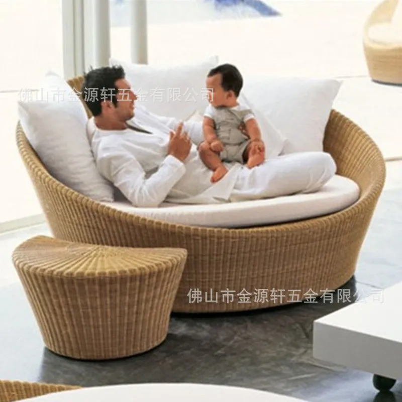 Round Rattan Outdoor Daybed Pa - Outdoor Daybed Furniture ulasan dan harga