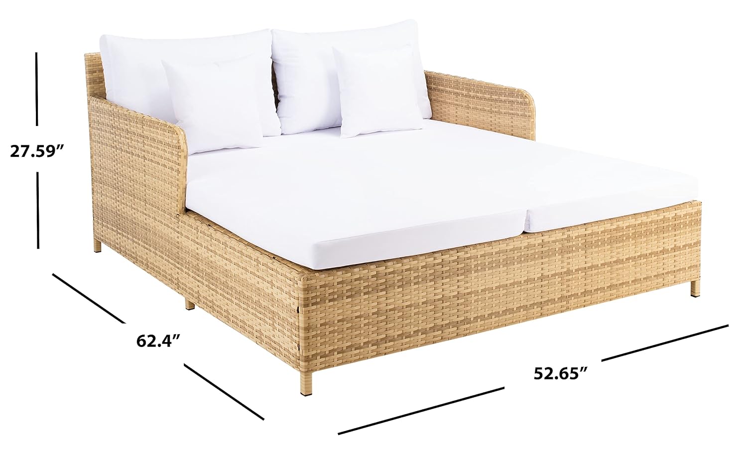 Outdoor Cadeo Daybed  Natural  - Outdoor Daybed Furniture ulasan dan harga